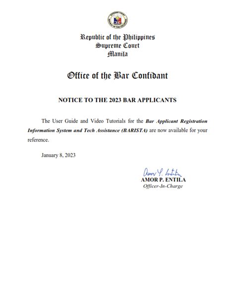 barista login|Office of the Bar Confidant .